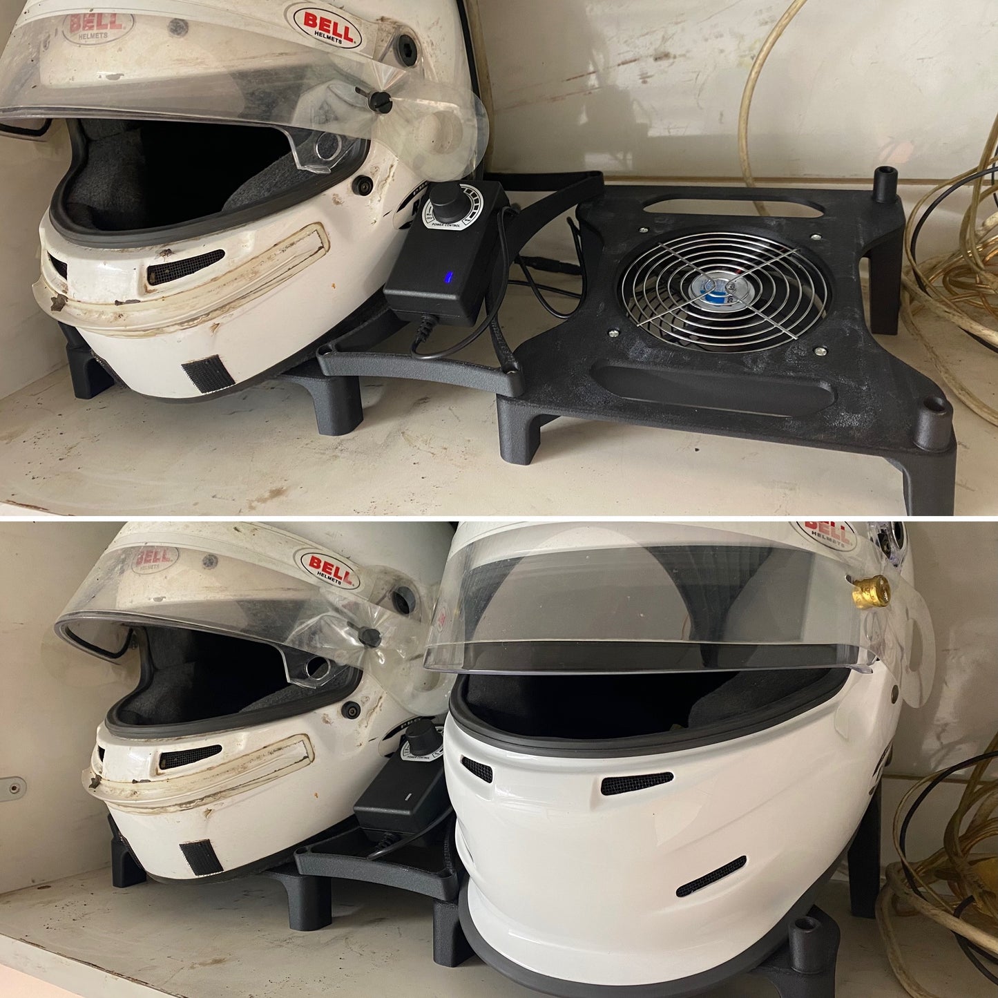 Helmet dryer for S&S trailer